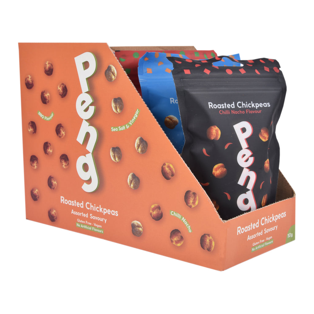 6 x 110g PENG Assorted Savoury Roasted Chickpeas