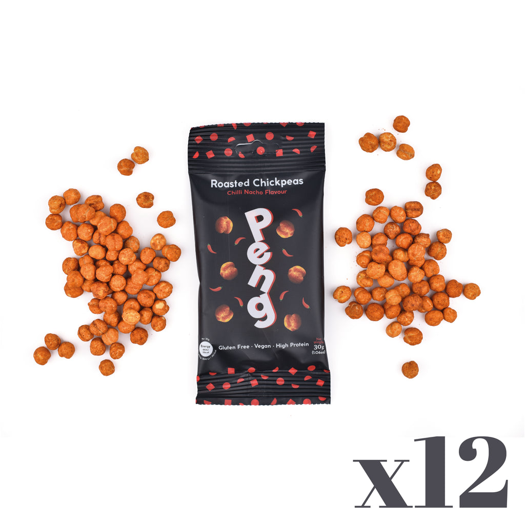 12 x 30g PENG Chilli Nacho Flavour Roasted Chickpeas